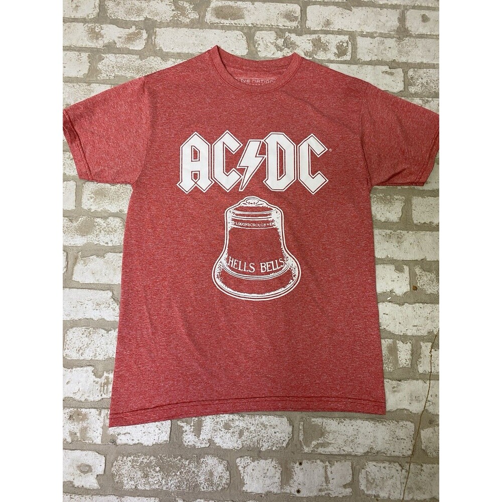 AC/DC Hells Bells Red Graphic T-Shirt Size S Rock & Pop Music Merchandise